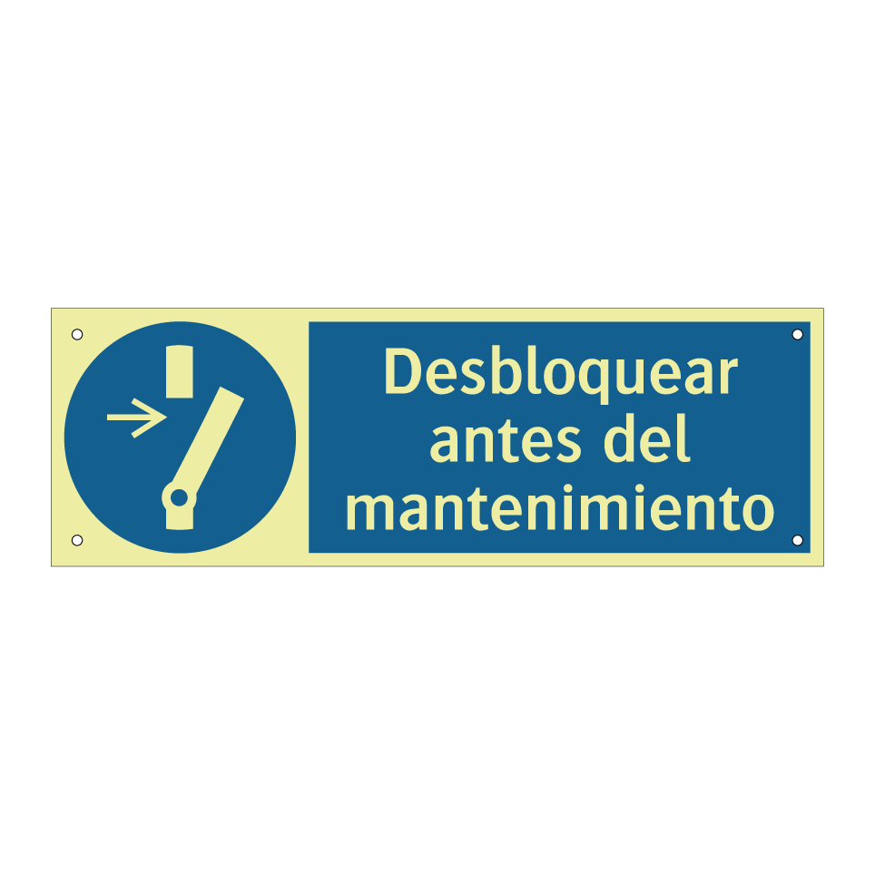 Desbloquear antes del mantenimiento