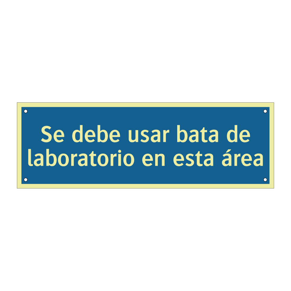 Se debe usar bata de laboratorio en esta área