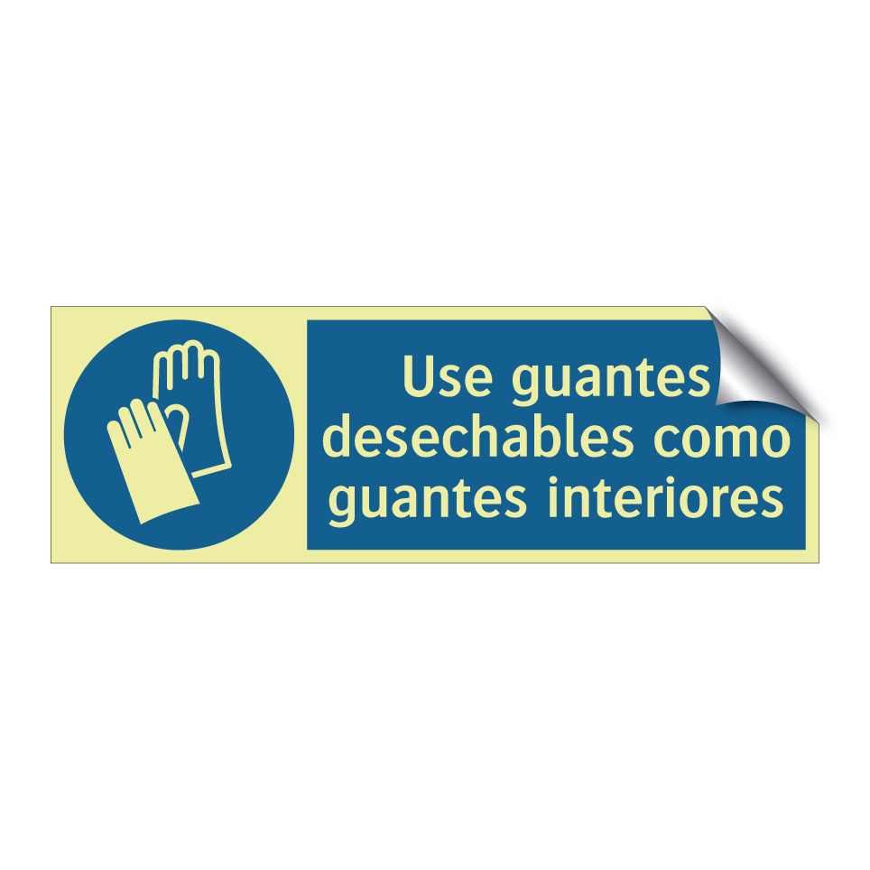 Use guantes desechables como guantes interiores