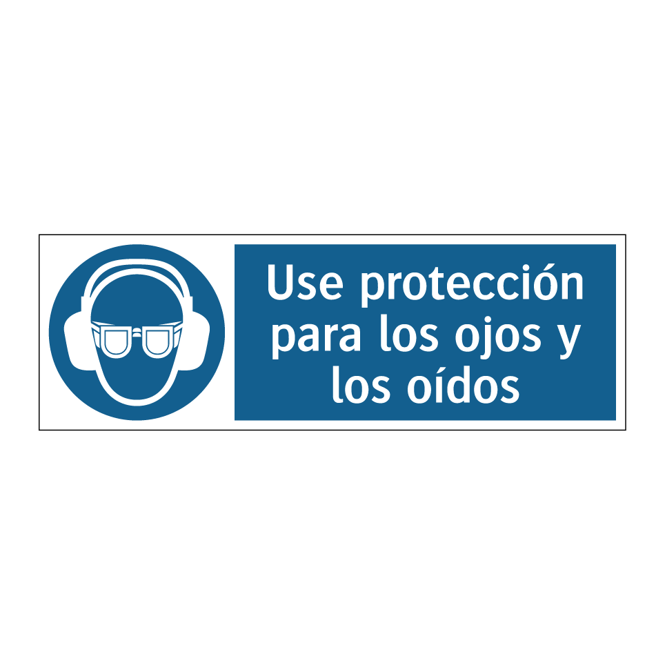 Use protección para los ojos y los oídos