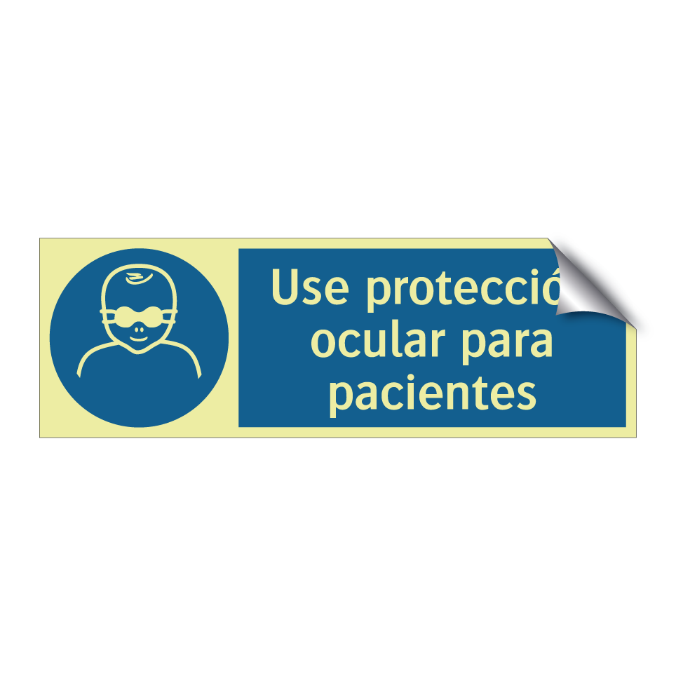 Use protección ocular para pacientes