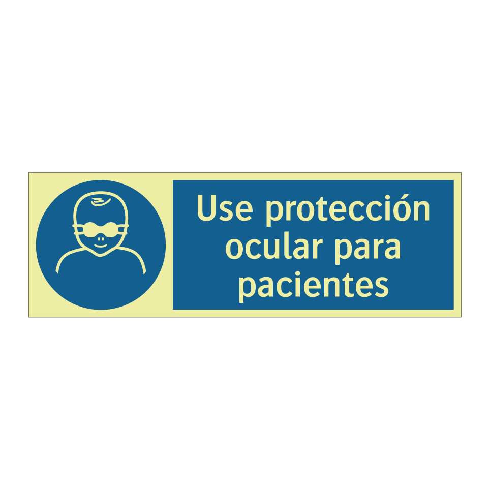 Use protección ocular para pacientes