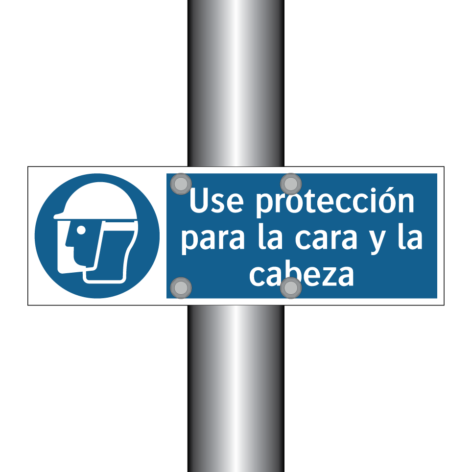 Use protección para la cara y la cabeza