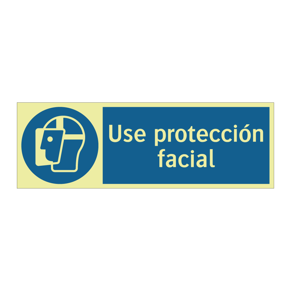 Use protección facial