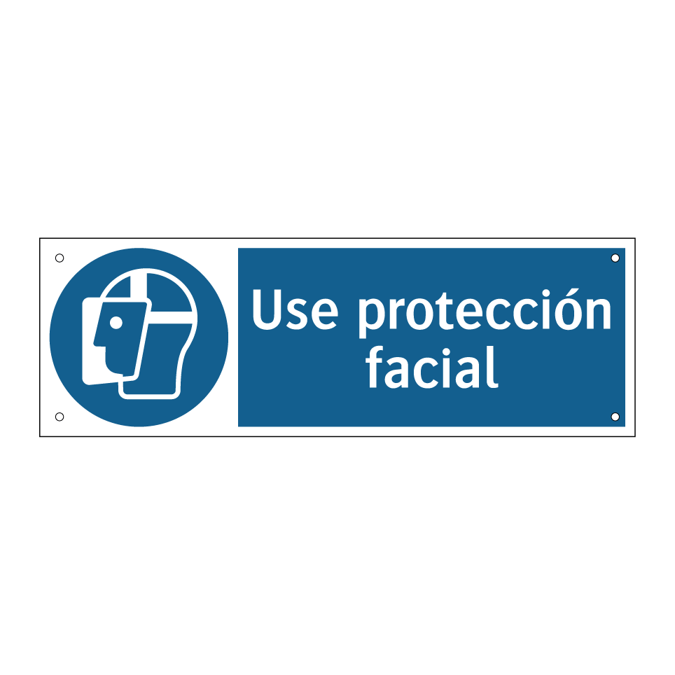 Use protección facial