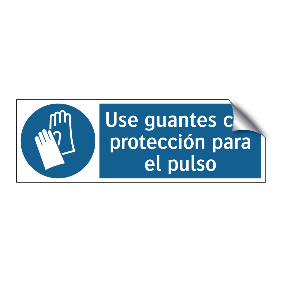 Use guantes con protección para el pulso