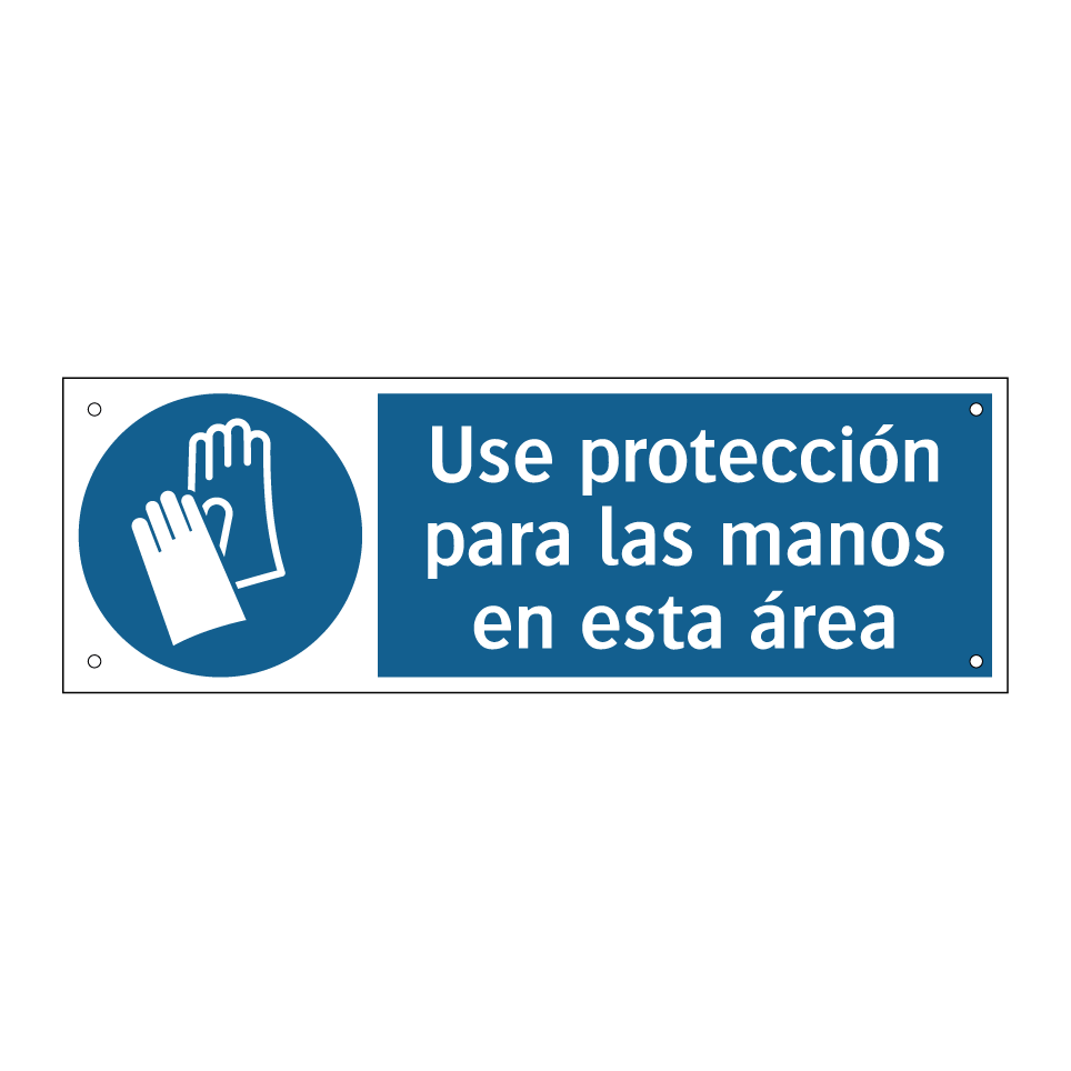 Use protección para las manos en esta área