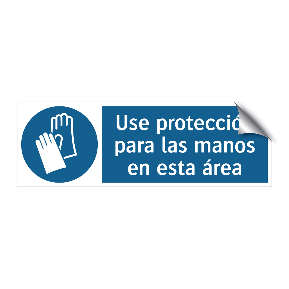 Use protección para las manos en esta área