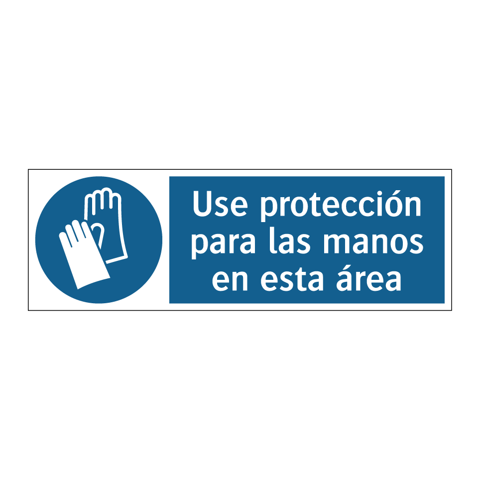 Use protección para las manos en esta área