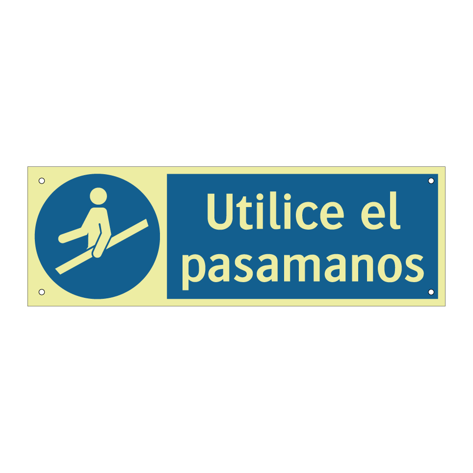 Utilice el pasamanos