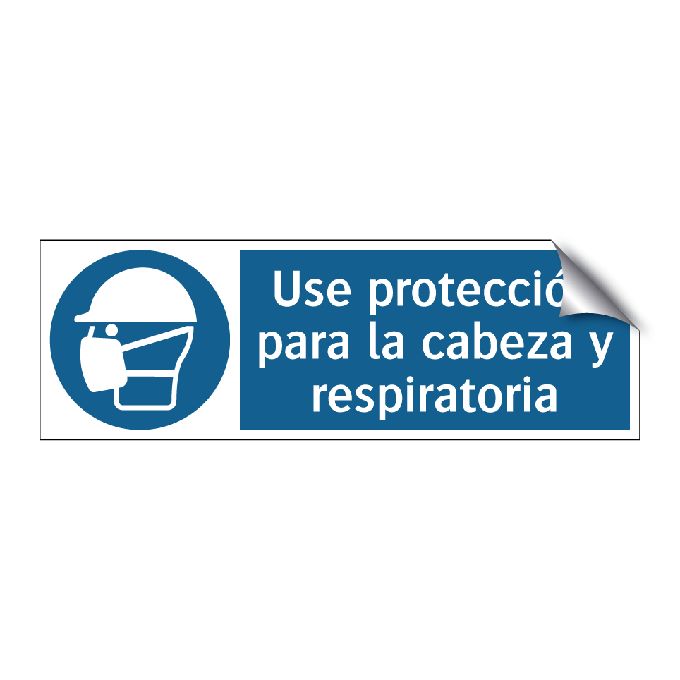 Use protección para la cabeza y respiratoria