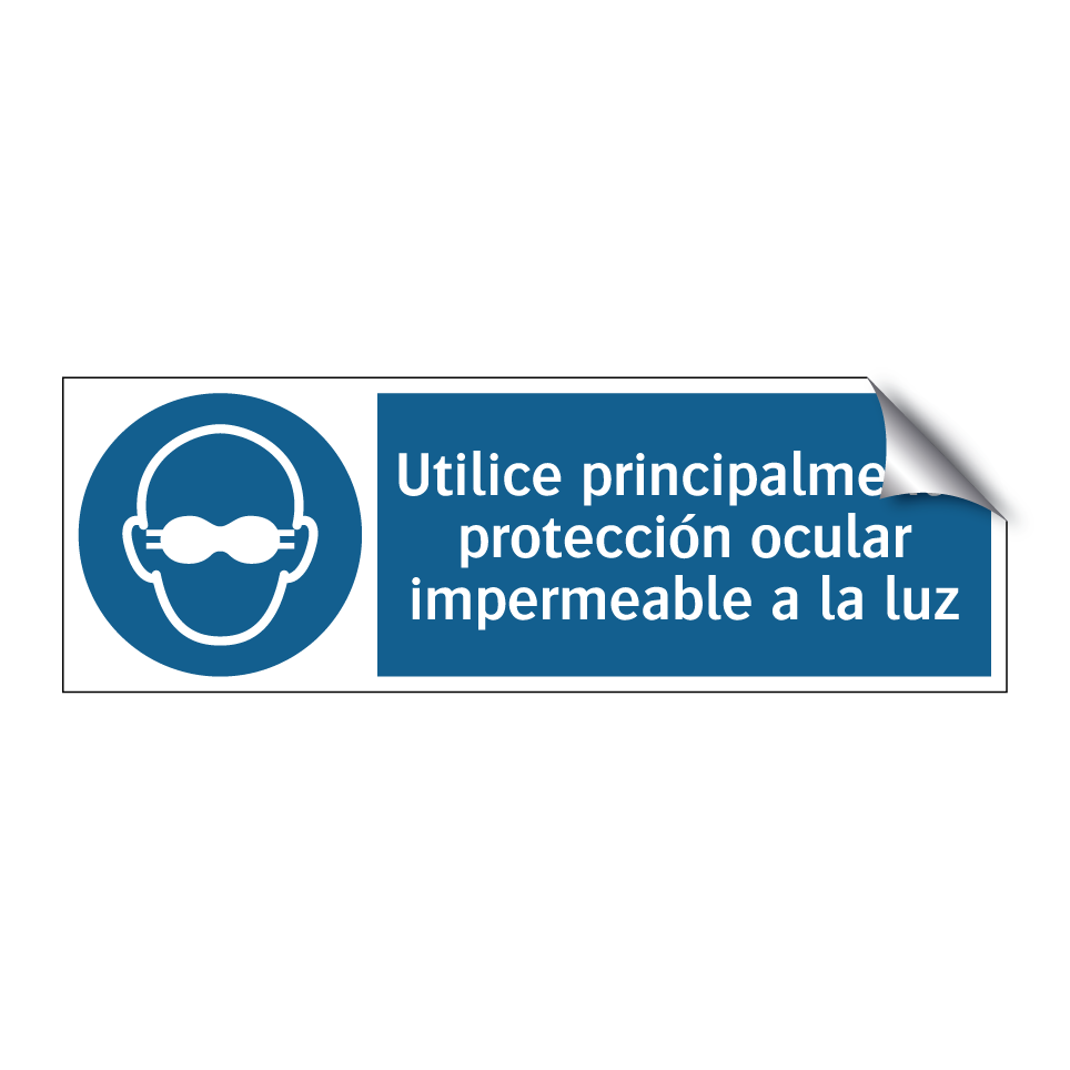 Utilice principalmente protección ocular impermeable a la luz