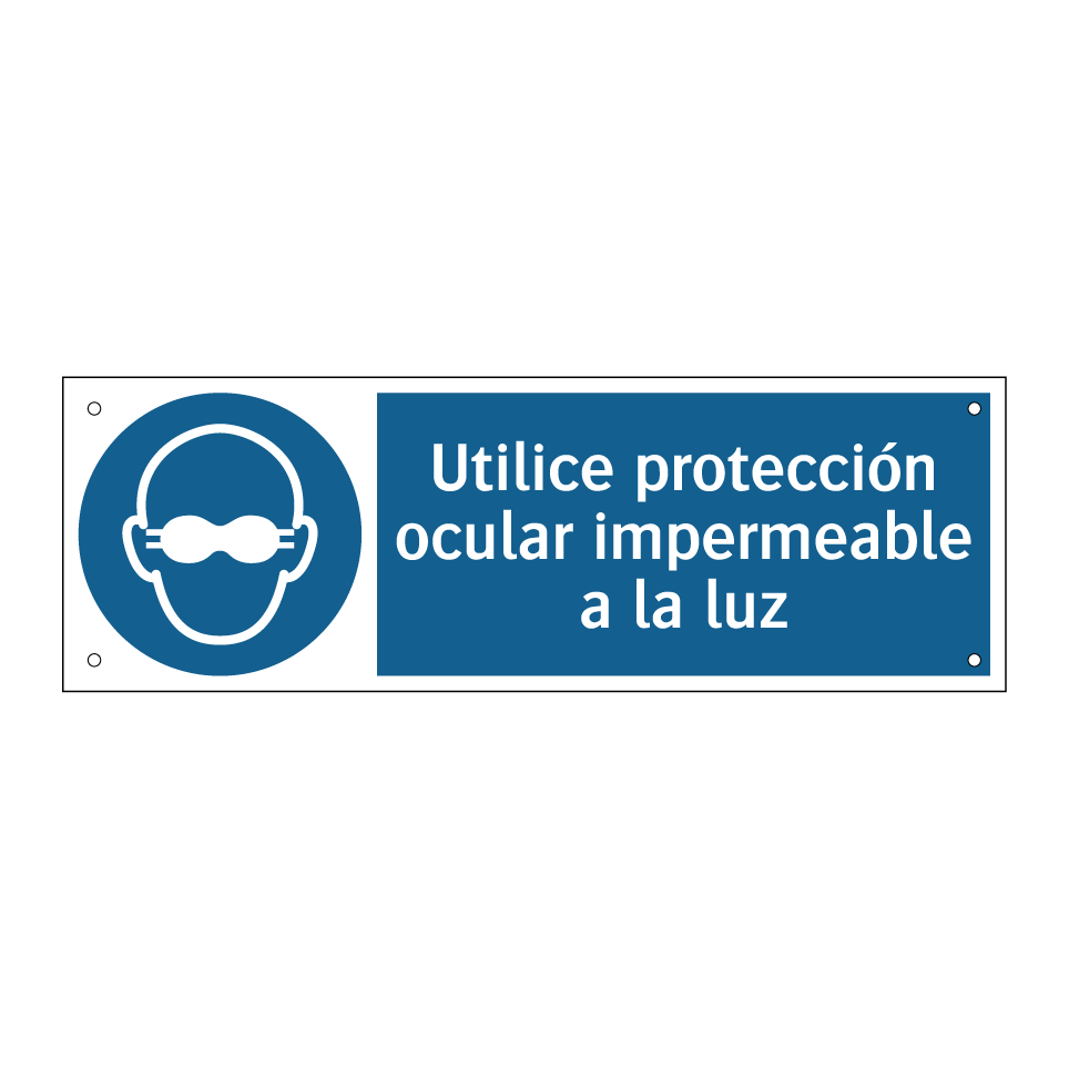 Utilice protección ocular impermeable a la luz