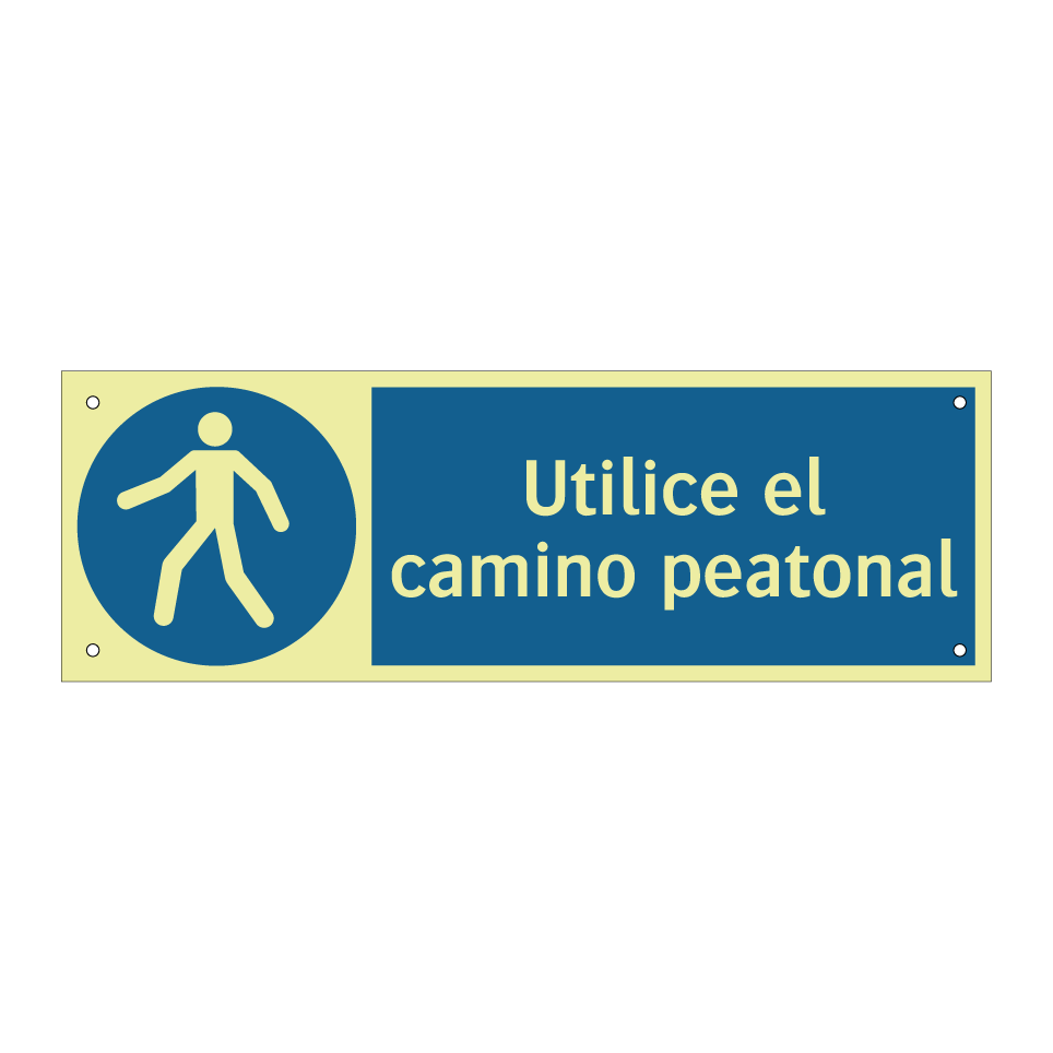 Utilice el camino peatonal