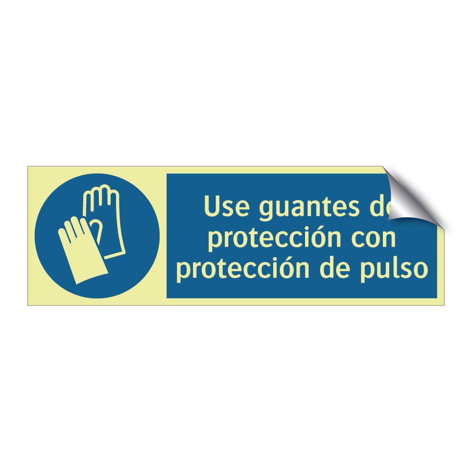 Use guantes de protección con protección de pulso