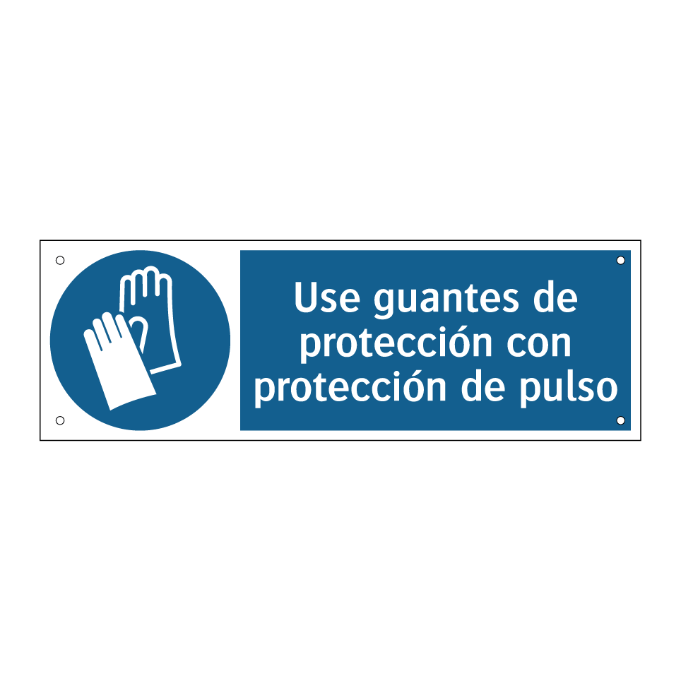 Use guantes de protección con protección de pulso