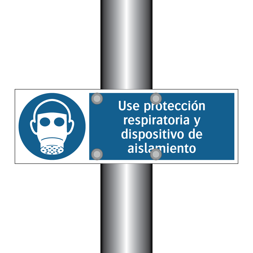 Use protección respiratoria y dispositivo de aislamiento