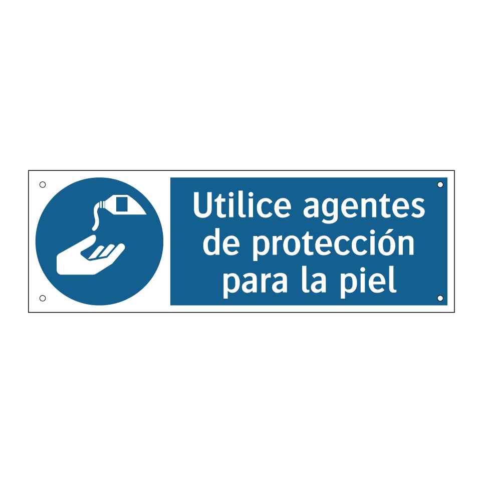 Utilice agentes de protección para la piel