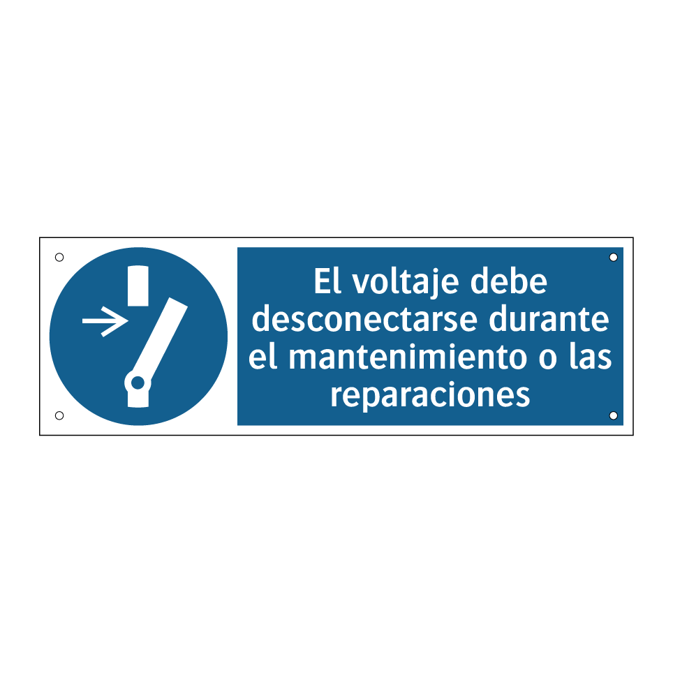 El voltaje debe desconectarse durante el mantenimiento o las reparaciones