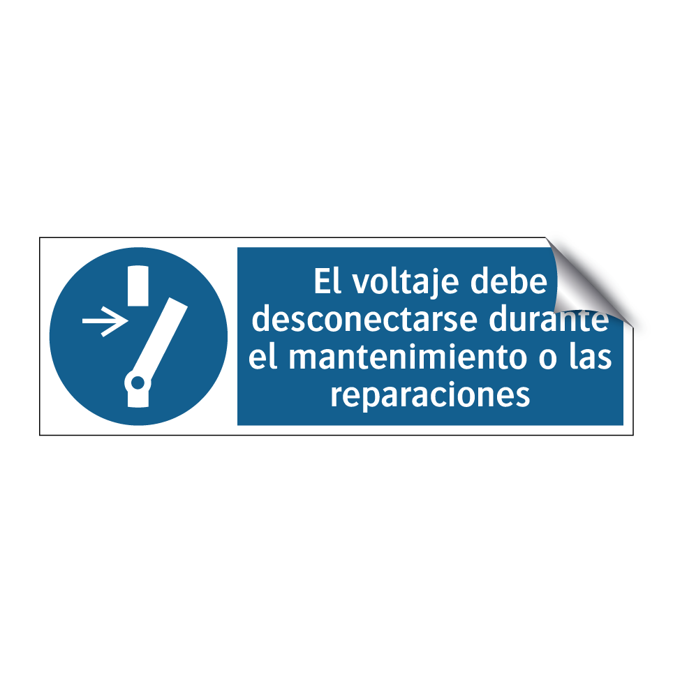 El voltaje debe desconectarse durante el mantenimiento o las reparaciones