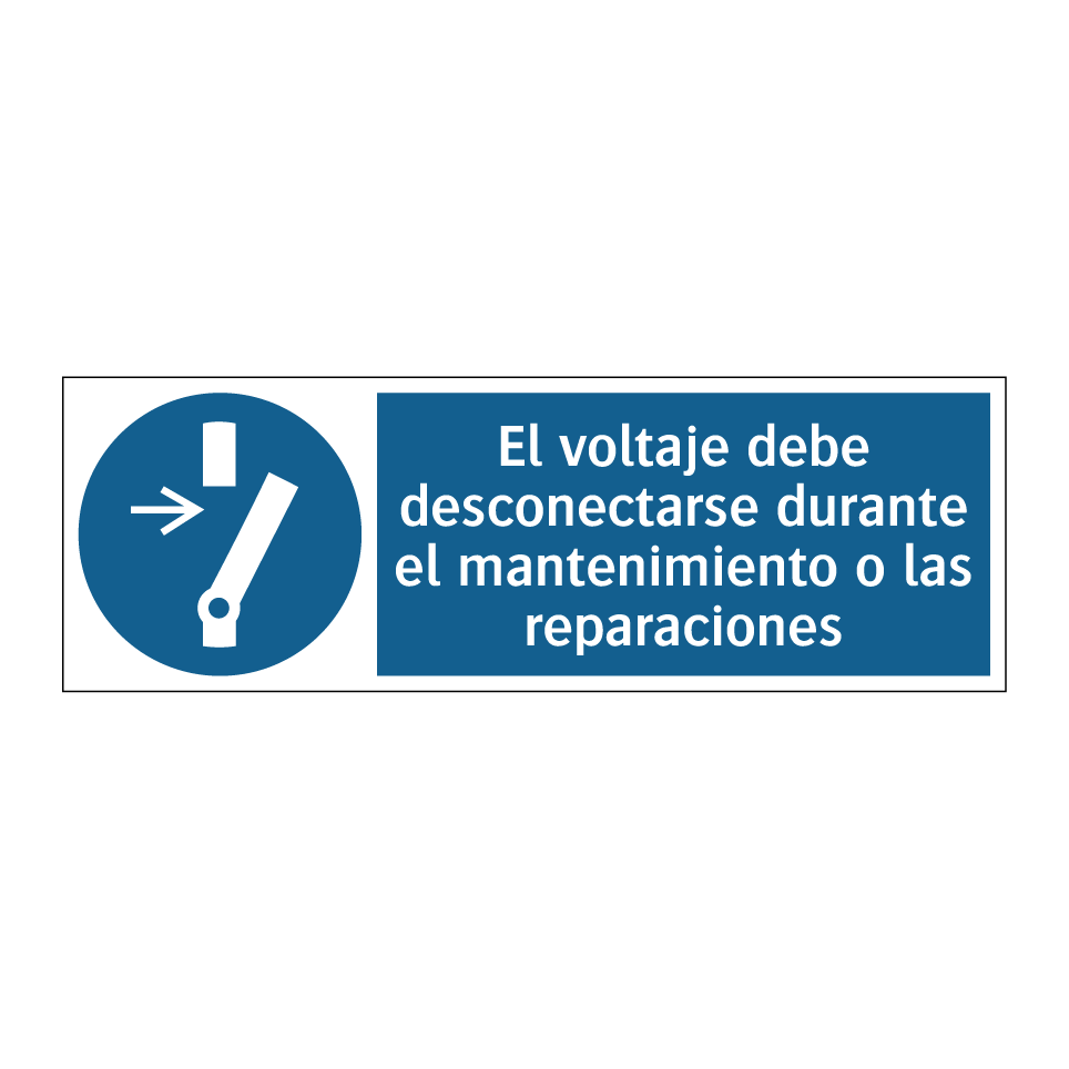 El voltaje debe desconectarse durante el mantenimiento o las reparaciones