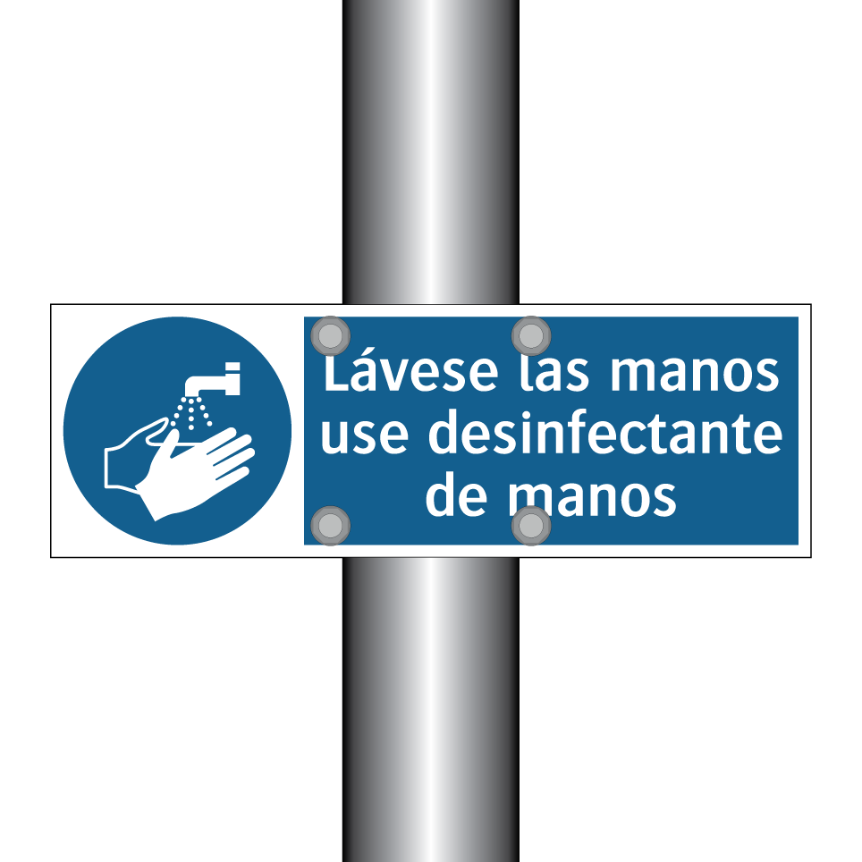 Lávese las manos use desinfectante de manos