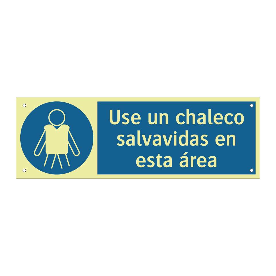 Use un chaleco salvavidas en esta área