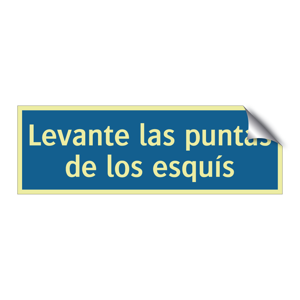 Levante las puntas de los esquís