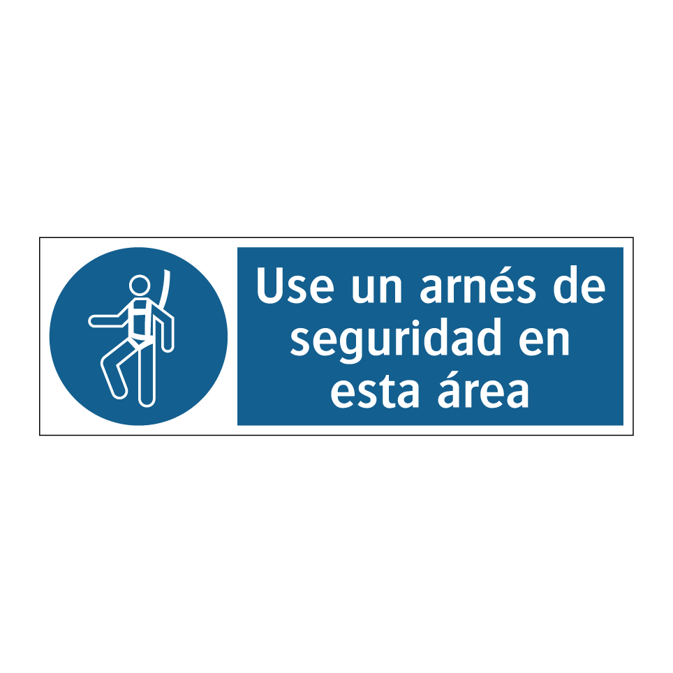 Use un arnés de seguridad en esta área