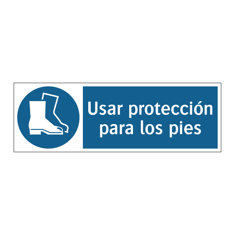 Usar protección para los pies
