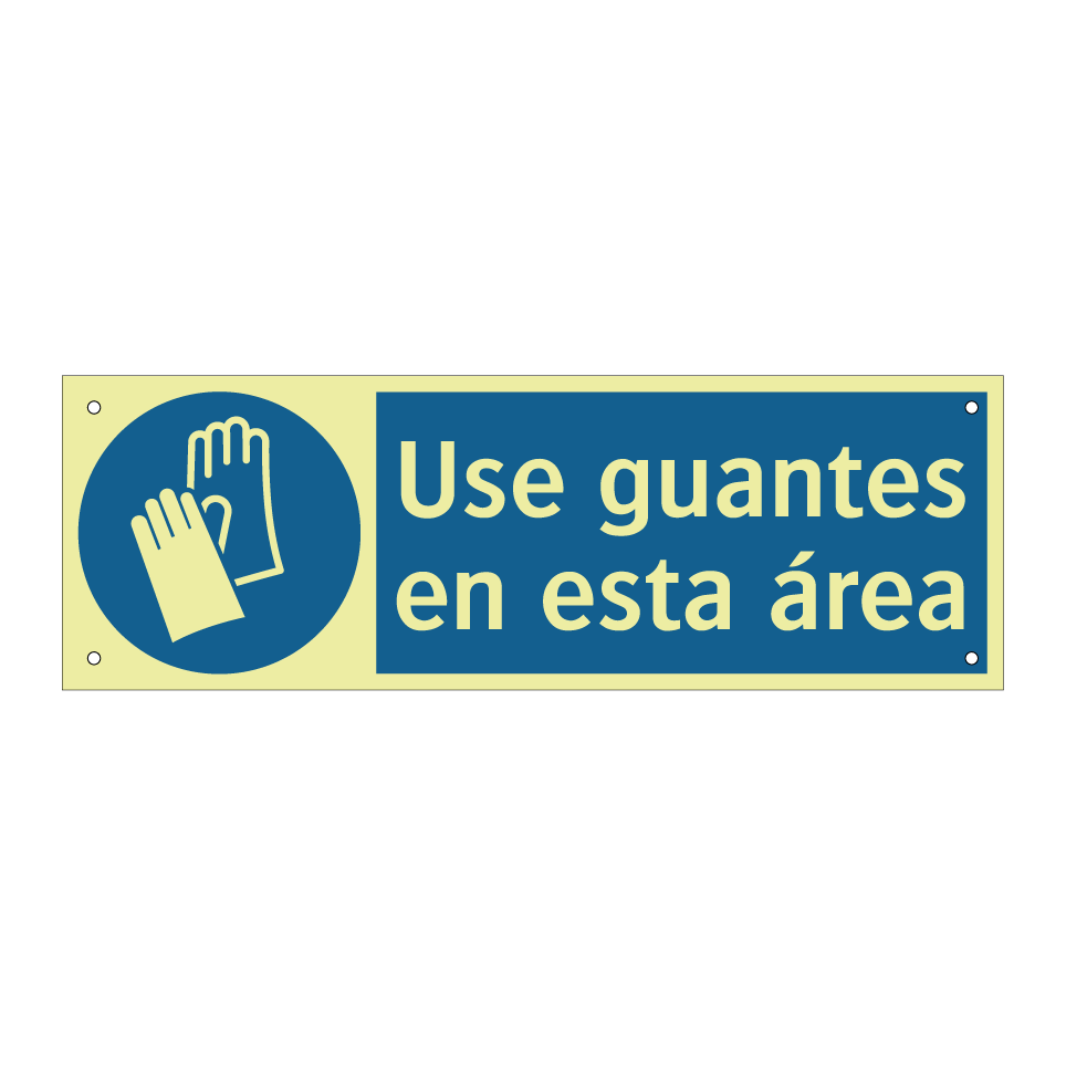 Use guantes en esta área