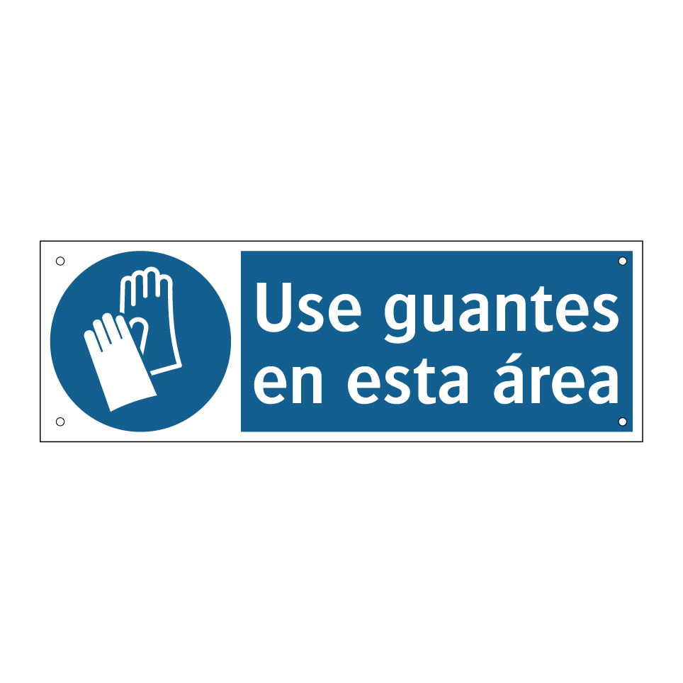 Use guantes en esta área