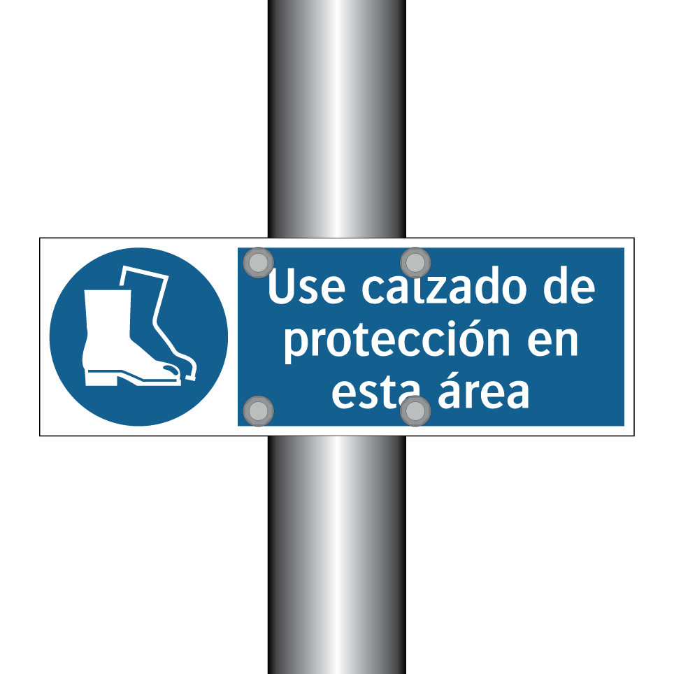 Use calzado de protección en esta área