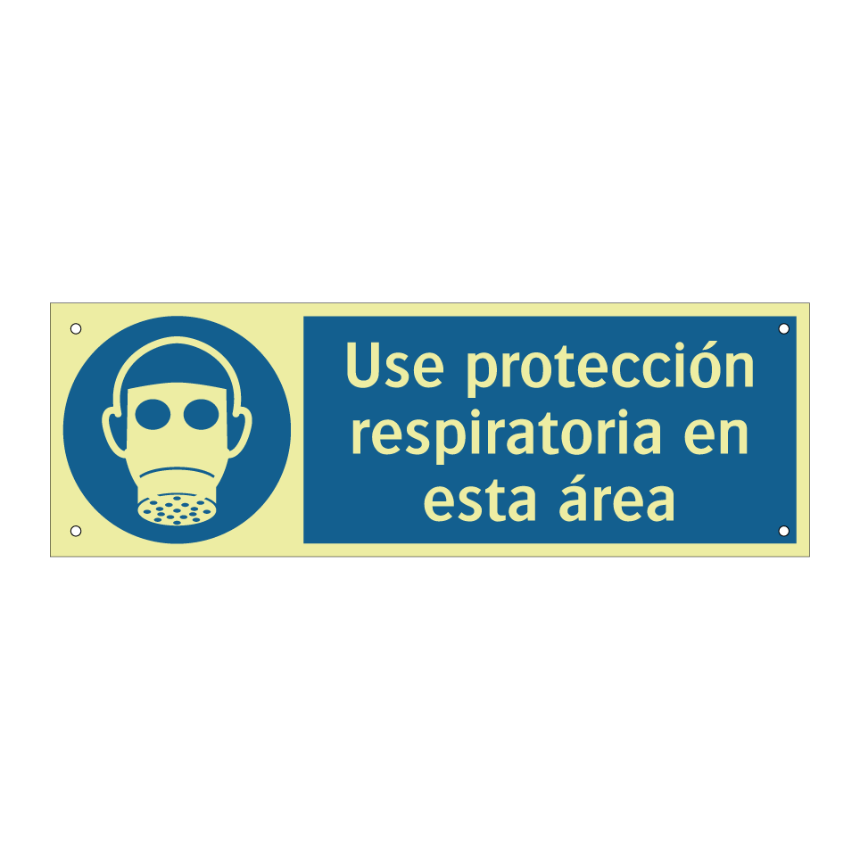 Use protección respiratoria en esta área