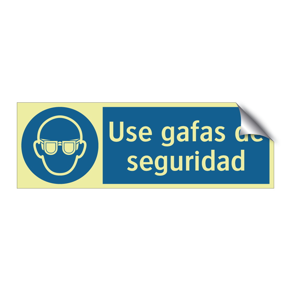 Use gafas de seguridad