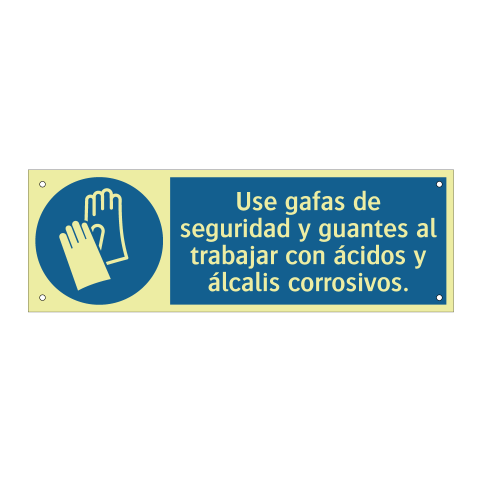 Use gafas de seguridad y guantes al trabajar con ácidos y álcalis corrosivos.