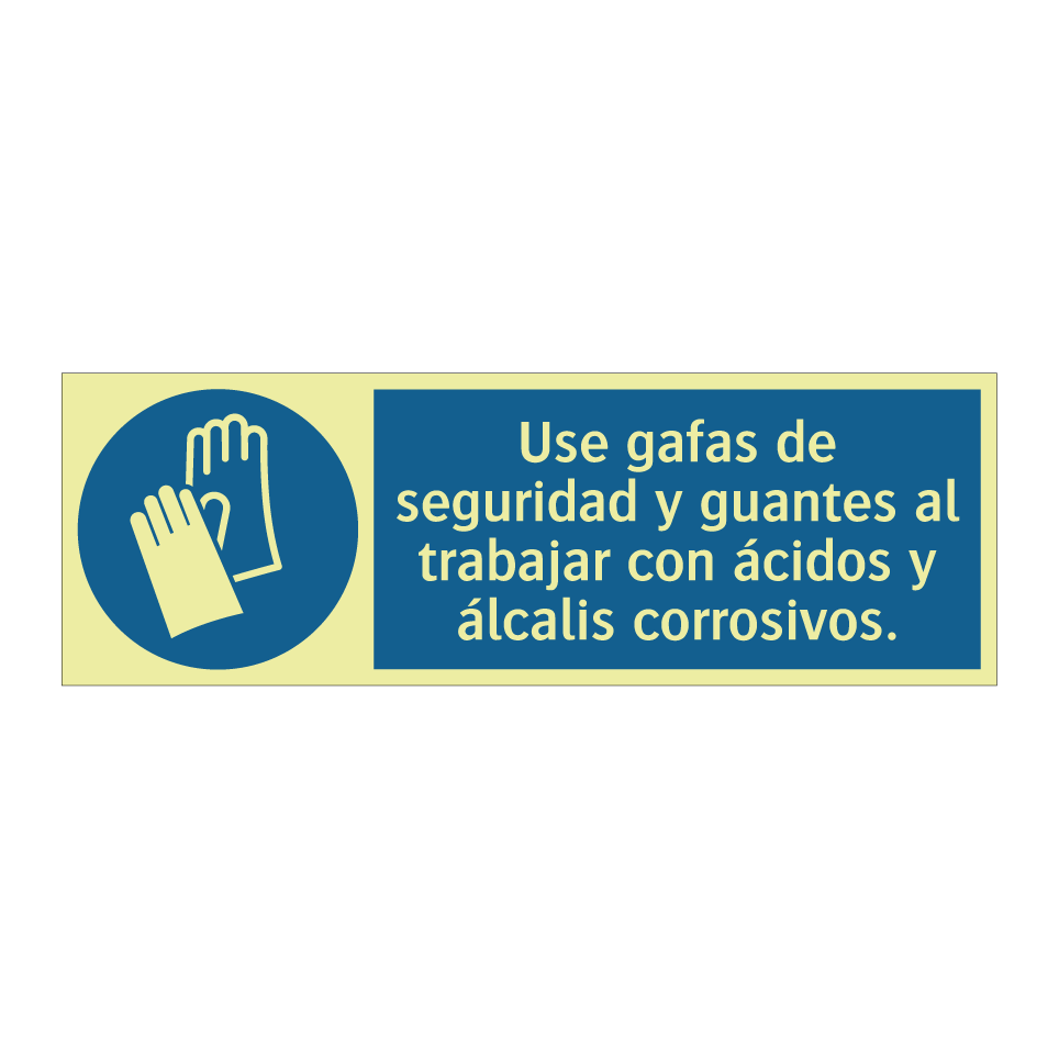 Use gafas de seguridad y guantes al trabajar con ácidos y álcalis corrosivos.