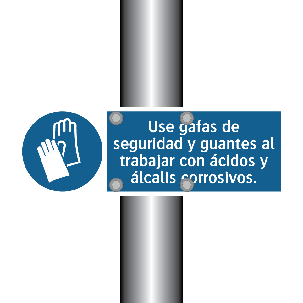 Use gafas de seguridad y guantes al trabajar con ácidos y álcalis corrosivos.