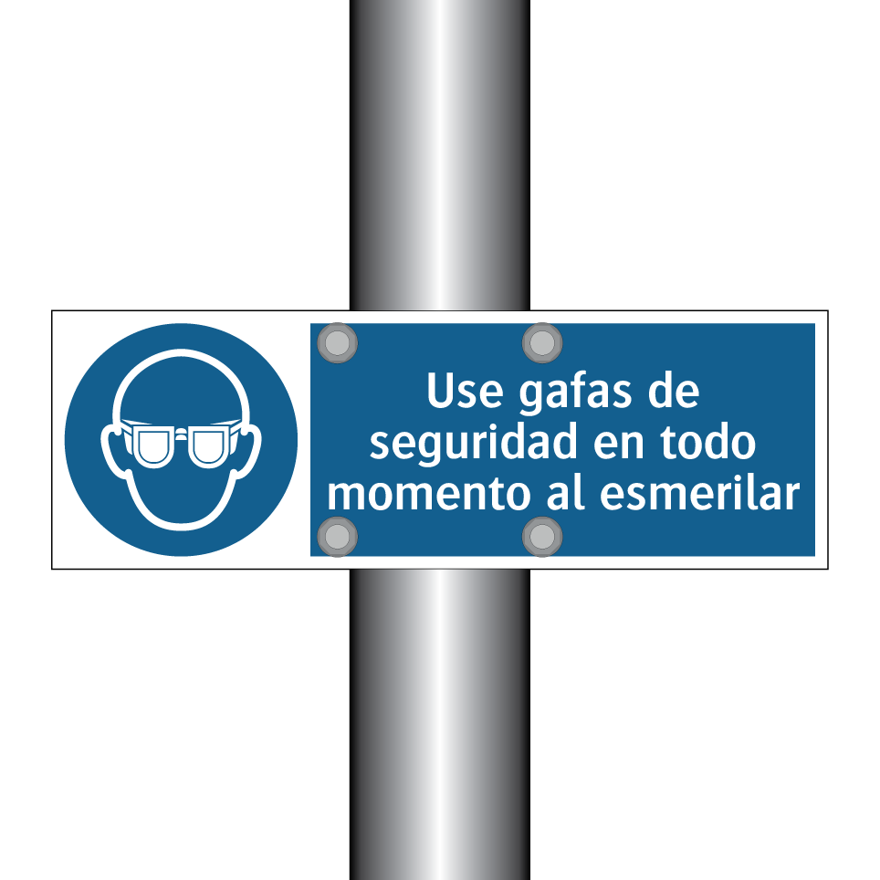 Use gafas de seguridad en todo momento al esmerilar