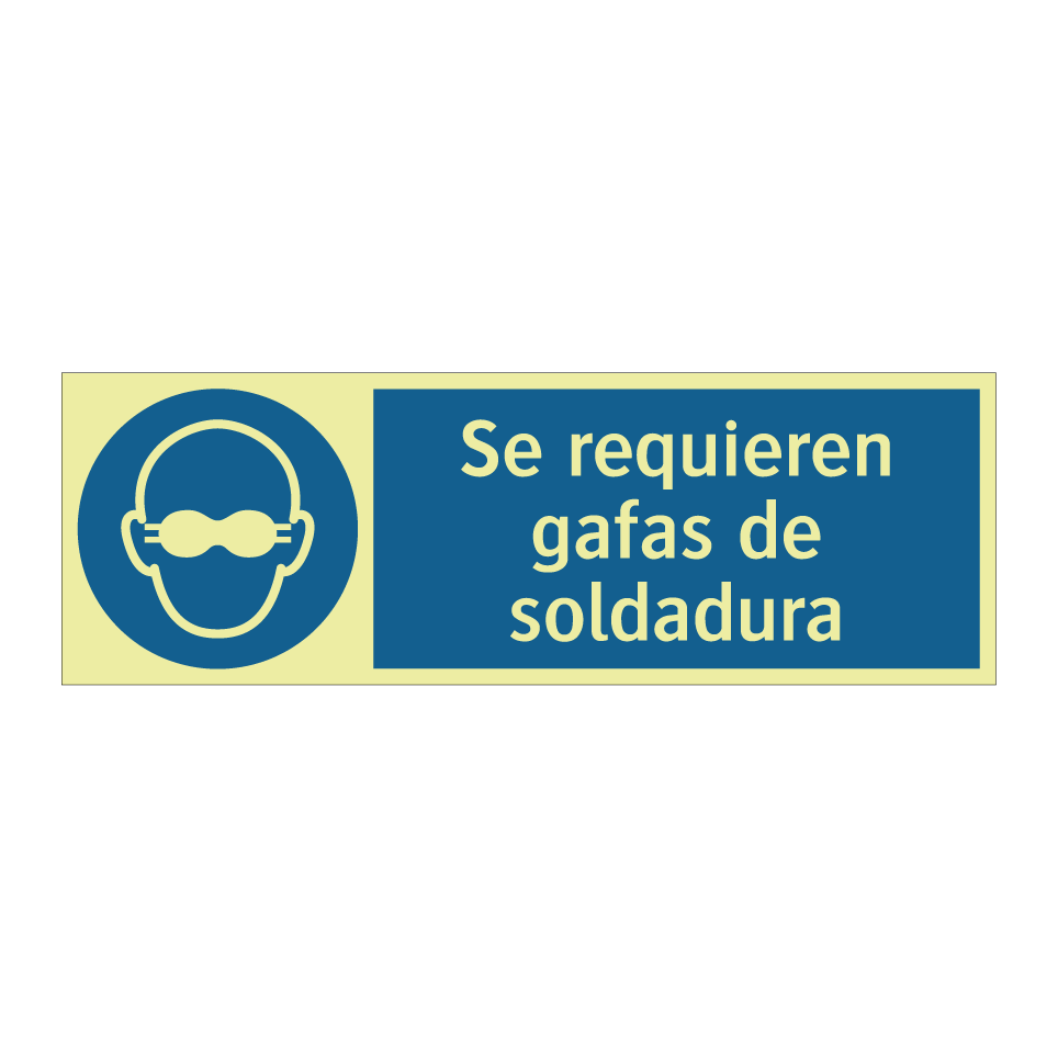 Se requieren gafas de soldadura