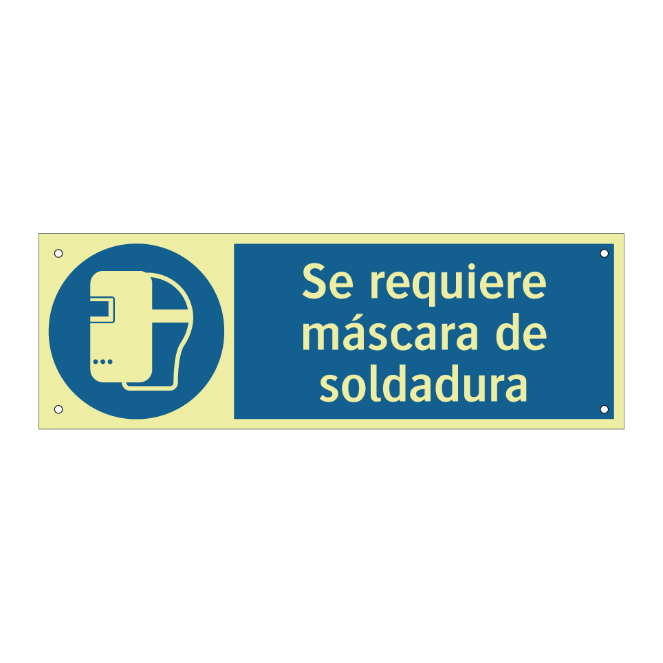 Se requiere máscara de soldadura