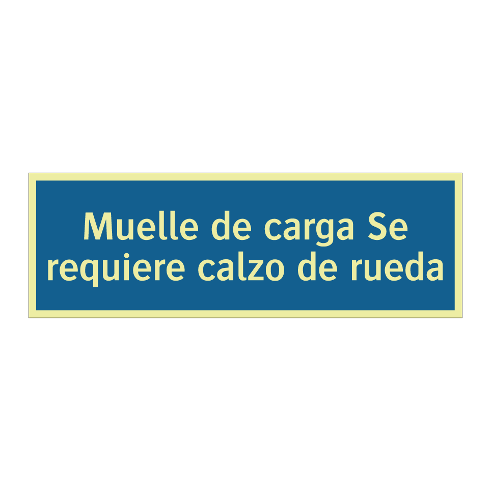 Muelle de carga Se requiere calzo de rueda