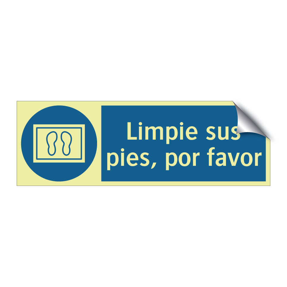 Limpie sus pies, por favor
