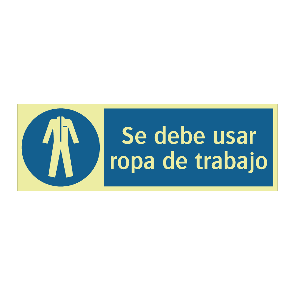Se debe usar ropa de trabajo