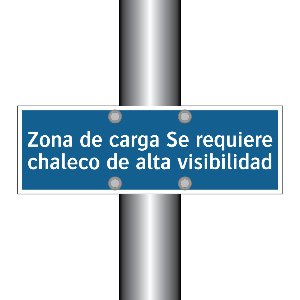 Zona de carga Se requiere chaleco de alta visibilidad
