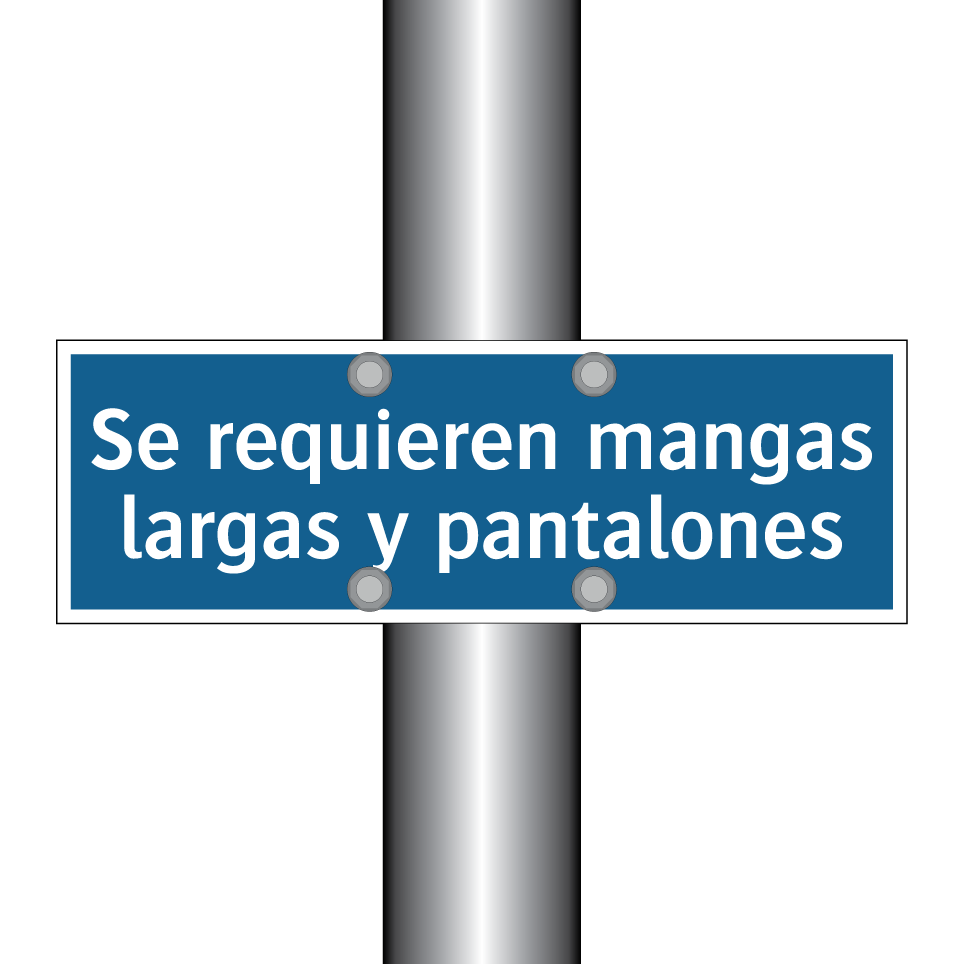Se requieren mangas largas y pantalones