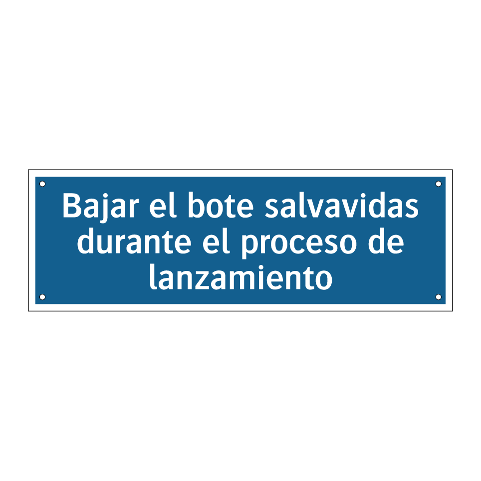 Bajar el bote salvavidas durante el proceso de lanzamiento