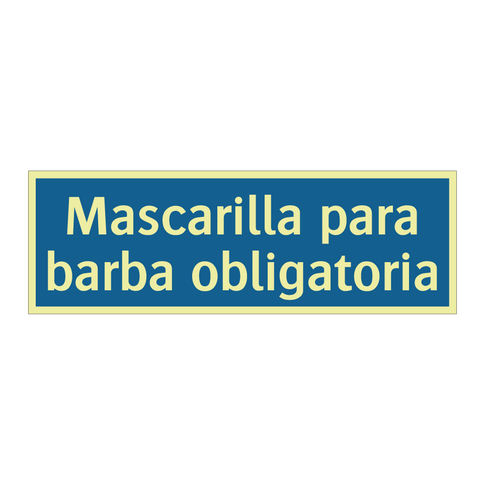 Mascarilla para barba obligatoria