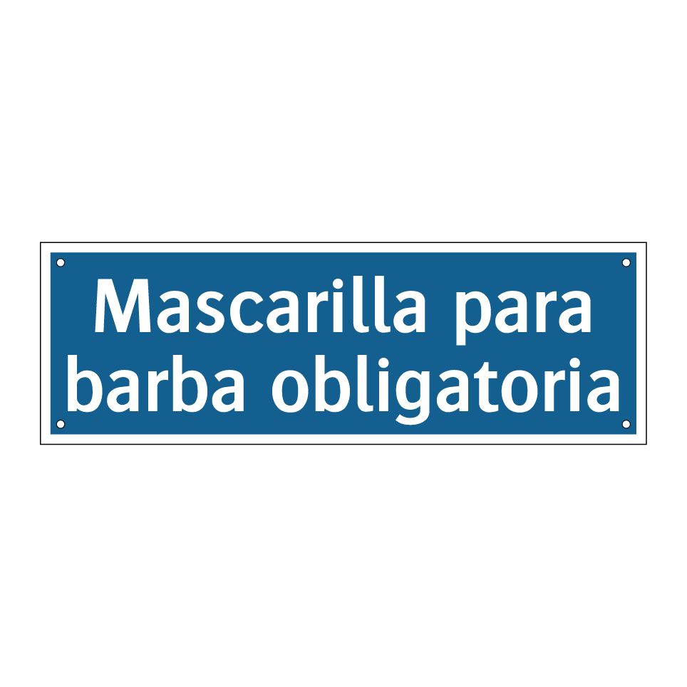 Mascarilla para barba obligatoria