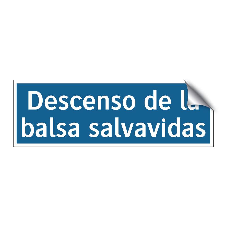 Descenso de la balsa salvavidas